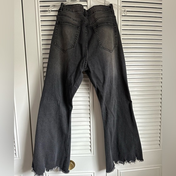 High Waist Distressed Flare Jeans Size 12 - Picture 4 of 5